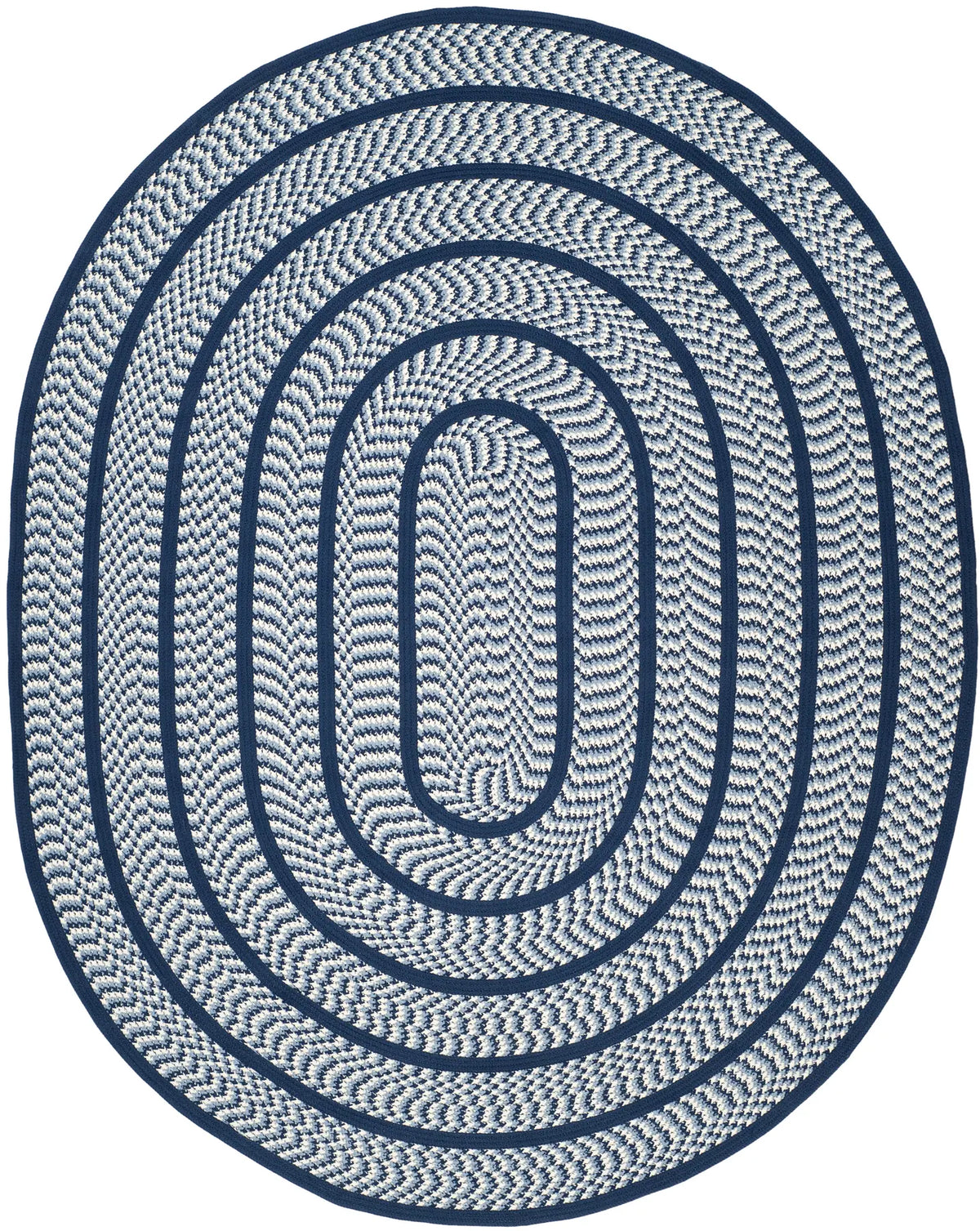 Safavieh Braided 8'-0" x 10'-0" Rug in Ivory / Navy