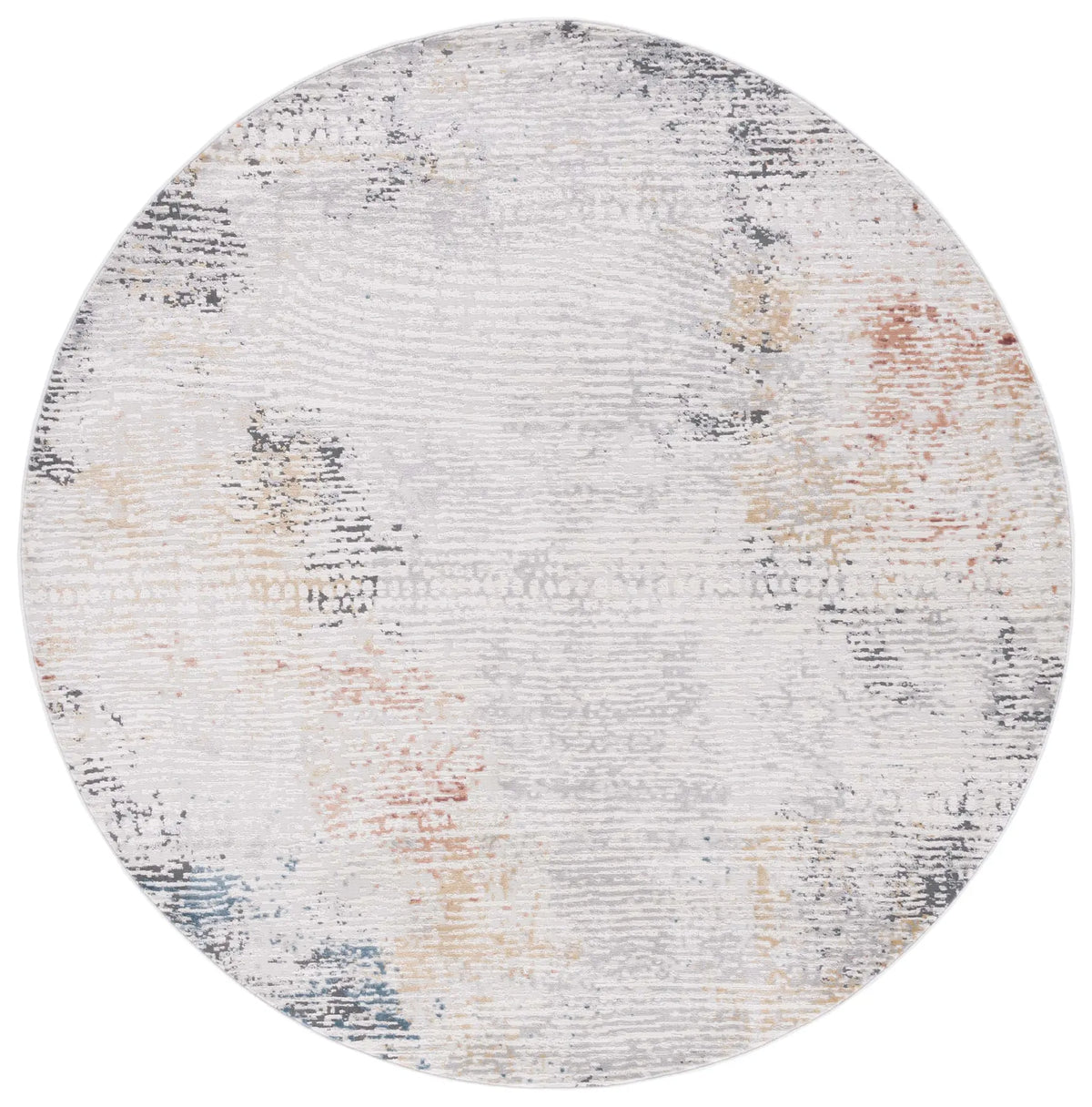 Safavieh Vogue 6'-7" x 6'-7" Rug in Ivory / Blue Rust