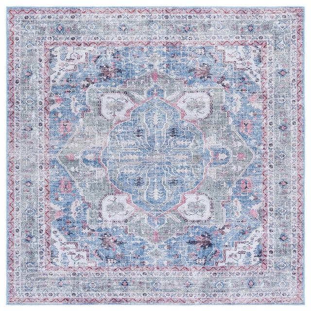 Safavieh Vintage Heriz 800 6'-7" x 6'-7" Rug in Green / Blue