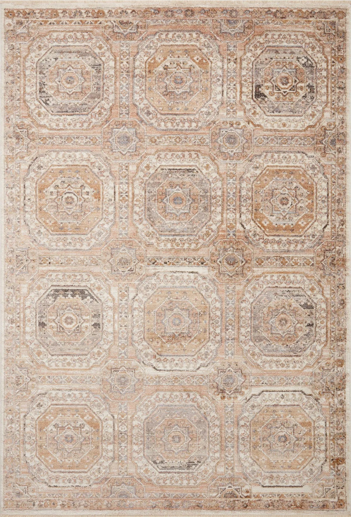Loloi Sonnet Snn-06 Apricot/Multi Rug - main flat