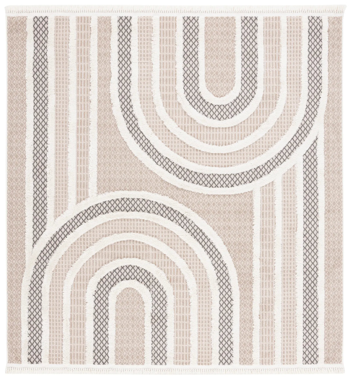 Safavieh Urban 6'-7" x 6'-7" Rug in Beige / Ivory