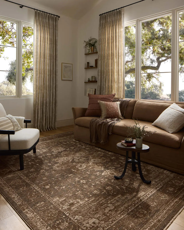 Loloi Haywood HYD-03 Charcoal / Mocha Rug - room scene 3
