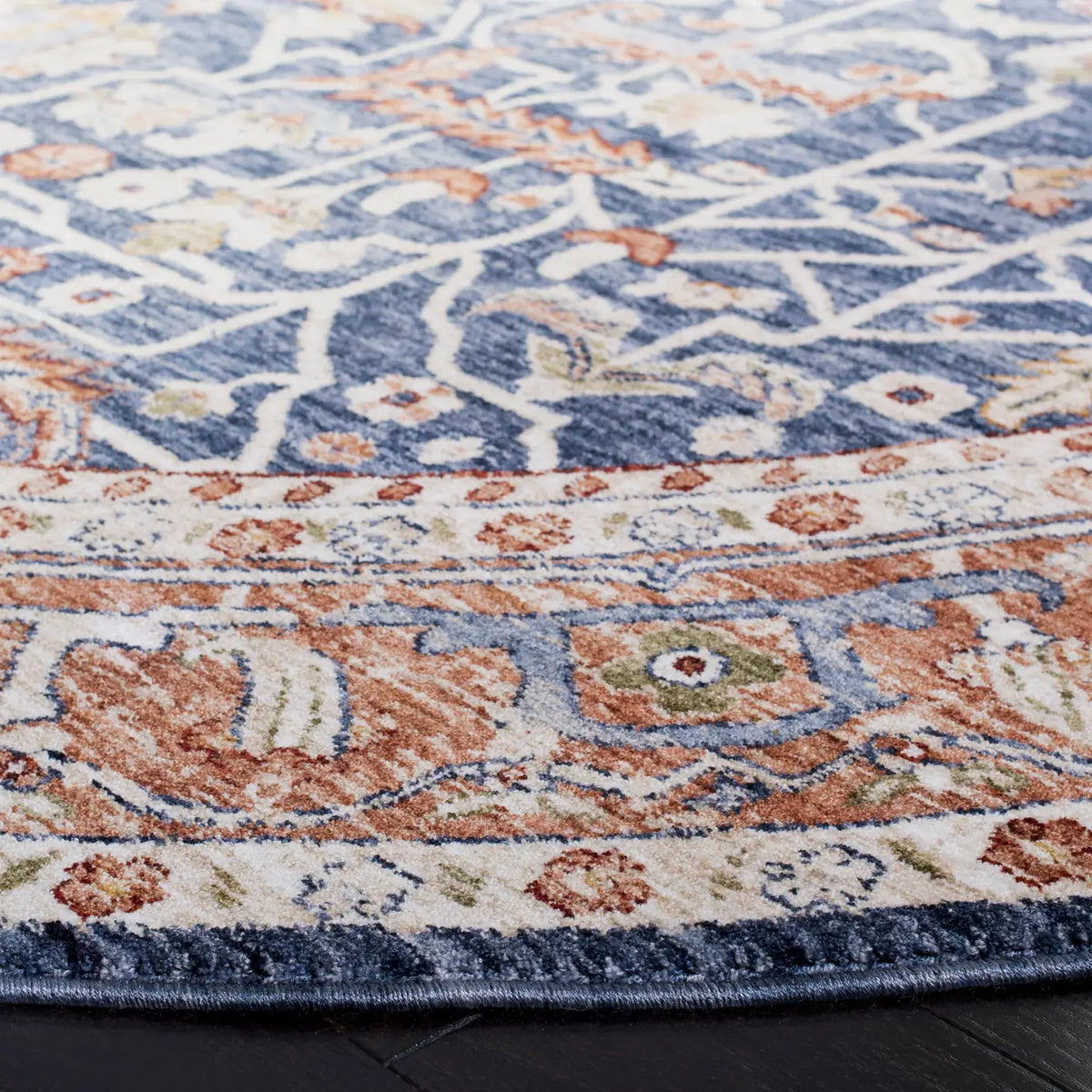 Safavieh Heirloom 700 6'-7" x 6'-7" Rug in Navy / Beige