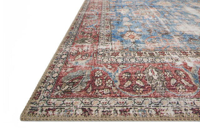 Loloi Loren Lq-01 Blue / Brick Rugs - rug corner