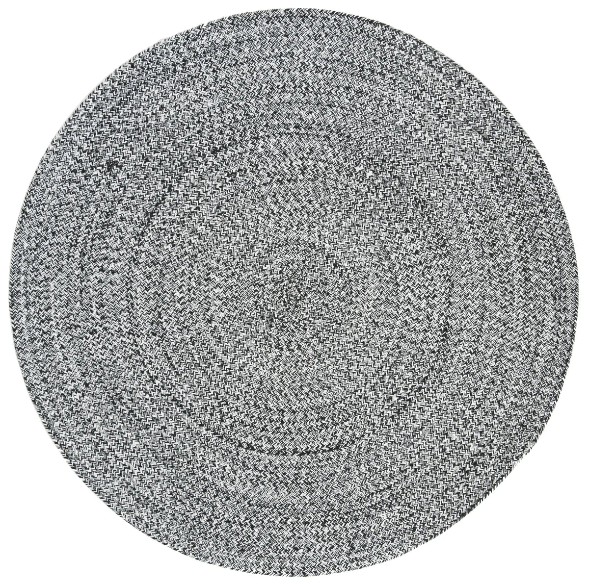 Safavieh Braided 5'-0" x 5'-0" Rug in Ivory / Black