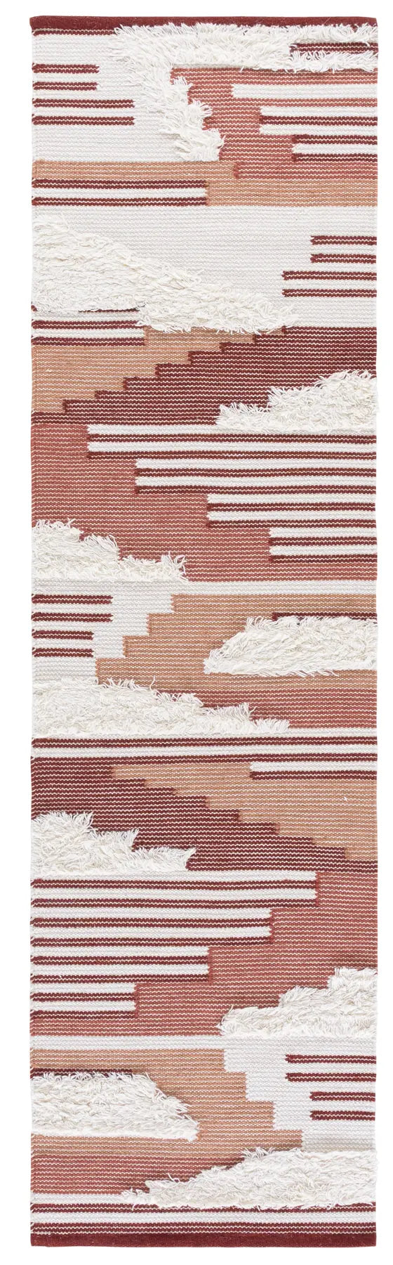 Safavieh Kenya 2'-3" x 8'-0" Rug in Rust / Ivory