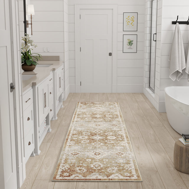 Nourison Astra Machine Washable ASW19 Machine Made Copper Rug