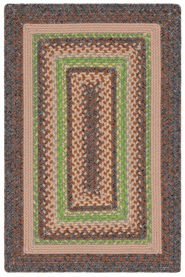 Safavieh Braided 2'-0" x 3'-0" Rug in Brown / Green
