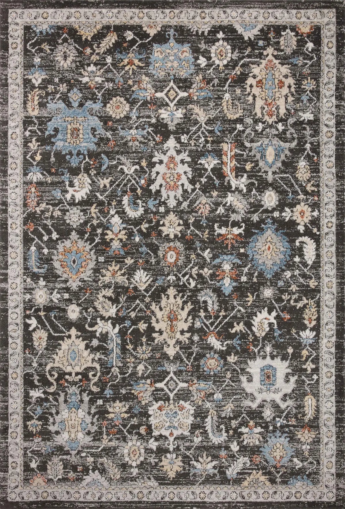 Loloi Odette Odt-04 Charcoal/Multi Rug - main flat