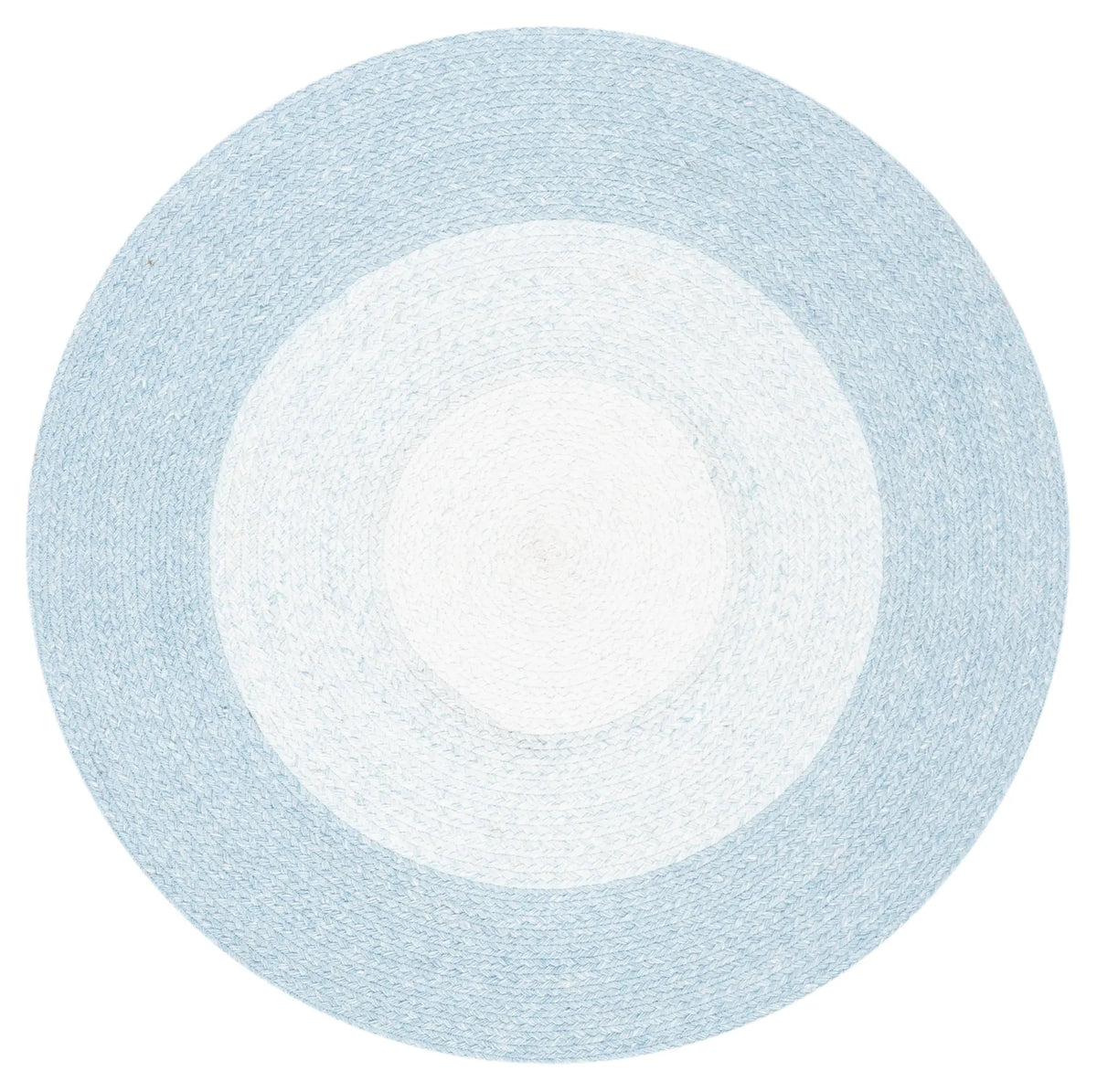 Safavieh Braided 3'-0" x 3'-0" Rug in Aqua / Ivory