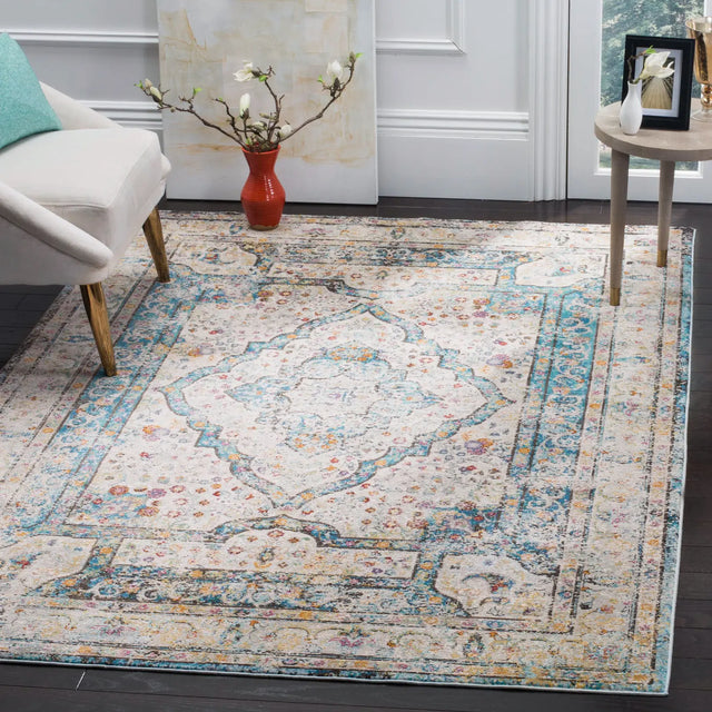 Safavieh Aria 4'-0" x 6'-0" Rug in Creme / Red