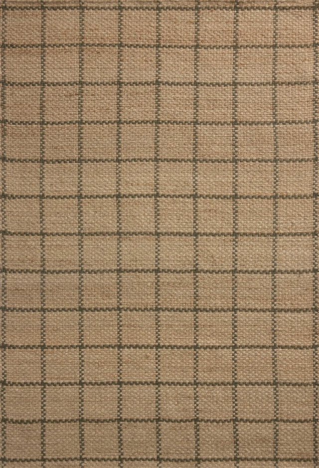 Chris Loves Julia x Loloi Fletcher FLE-01 Natural / Olive Rug - main flat