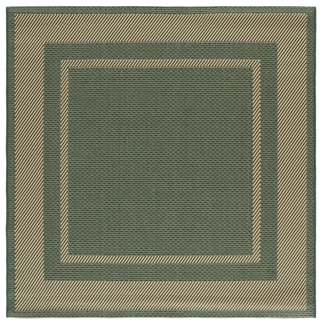 Safavieh Courtyard 6'-7" x 6'-7" Rug in Green / Beige