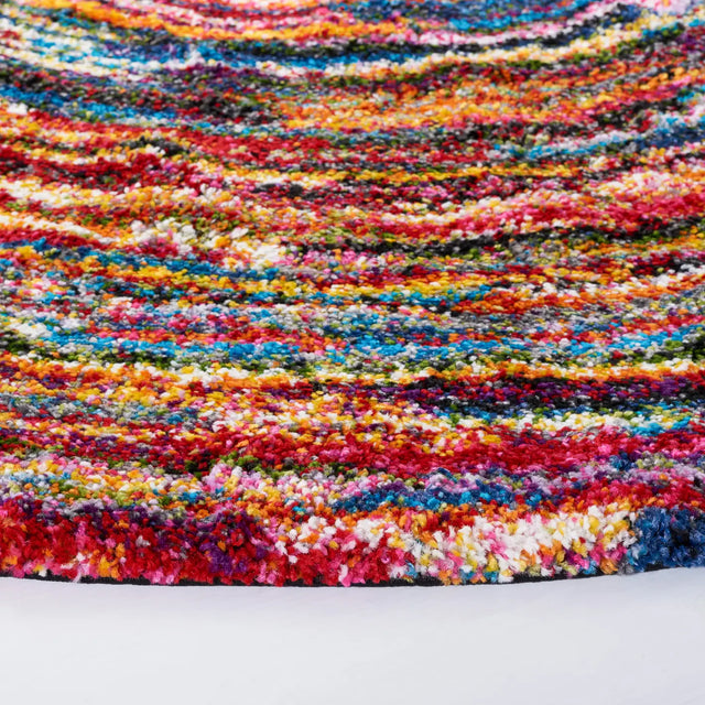 Safavieh Fiesta Shag 6'-7" x 6'-7" Rug in Multi