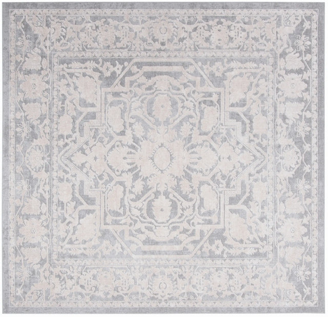 Safavieh Reflection 6'-7" x 6'-7" Rug in Light Grey / Cream