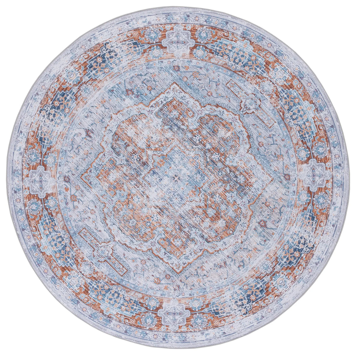 Safavieh Tucson 6'-0" x 6'-0" Rug in Beige / Rust