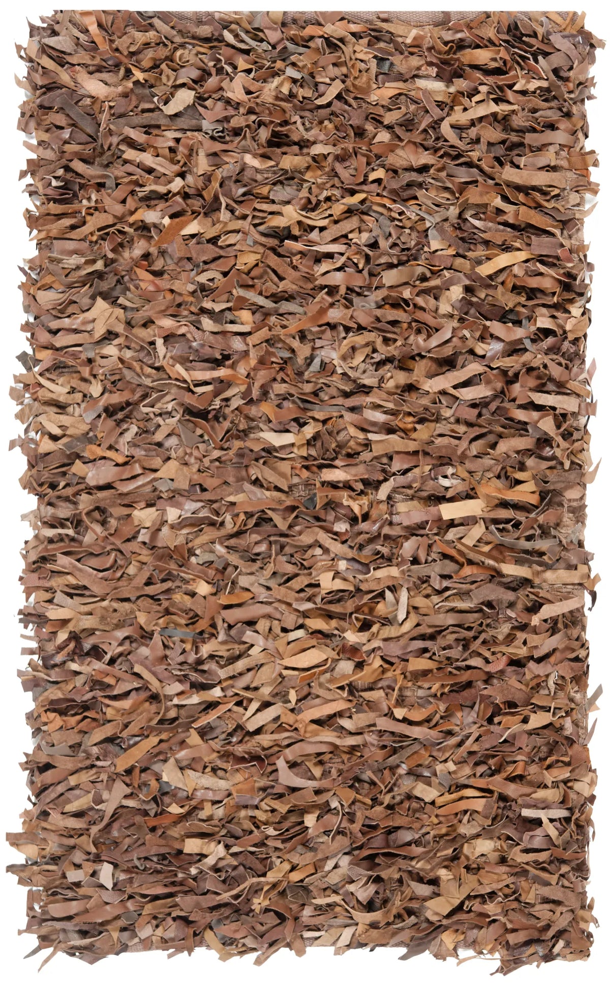 Safavieh Leather Shag 2'-3" x 4'-0" Rug in Brown
