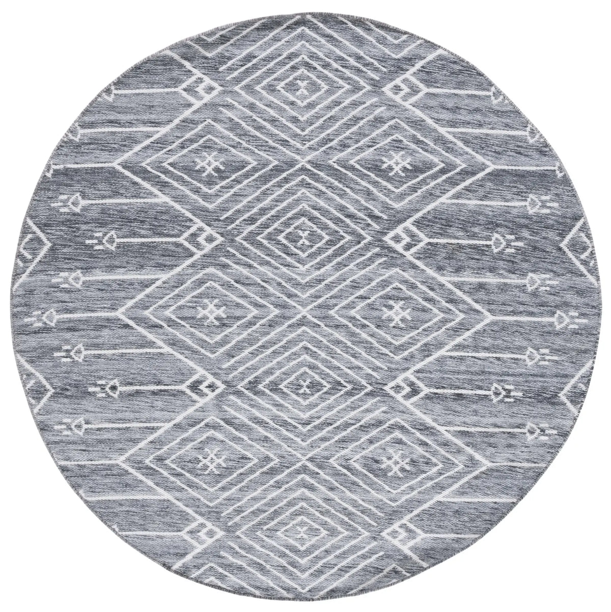 Safavieh Kilim 6'-0" x 6'-0" Rug in Grey / Ivory