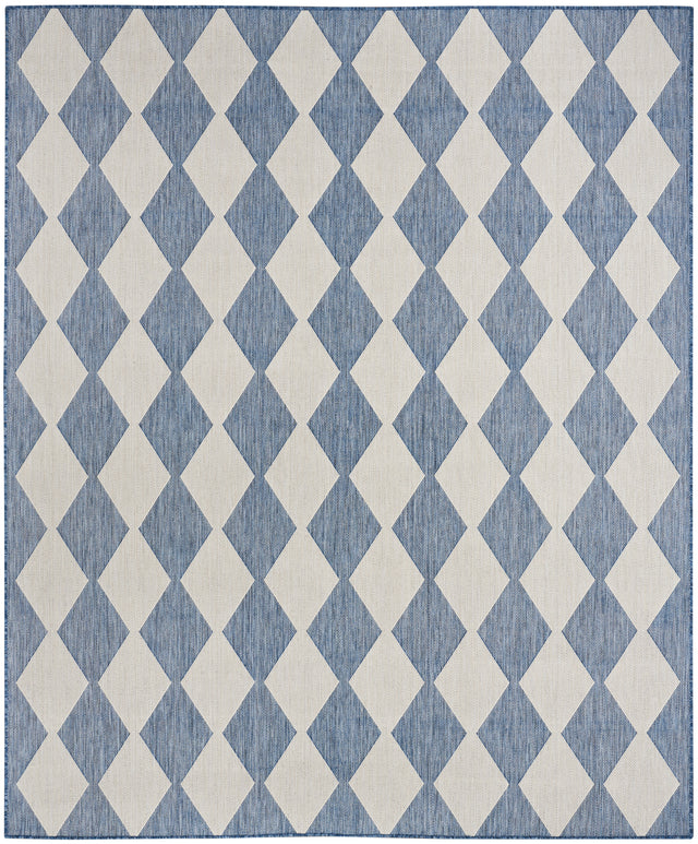 Nourison Positano POS04 Machine Made Navy, Blue Rug