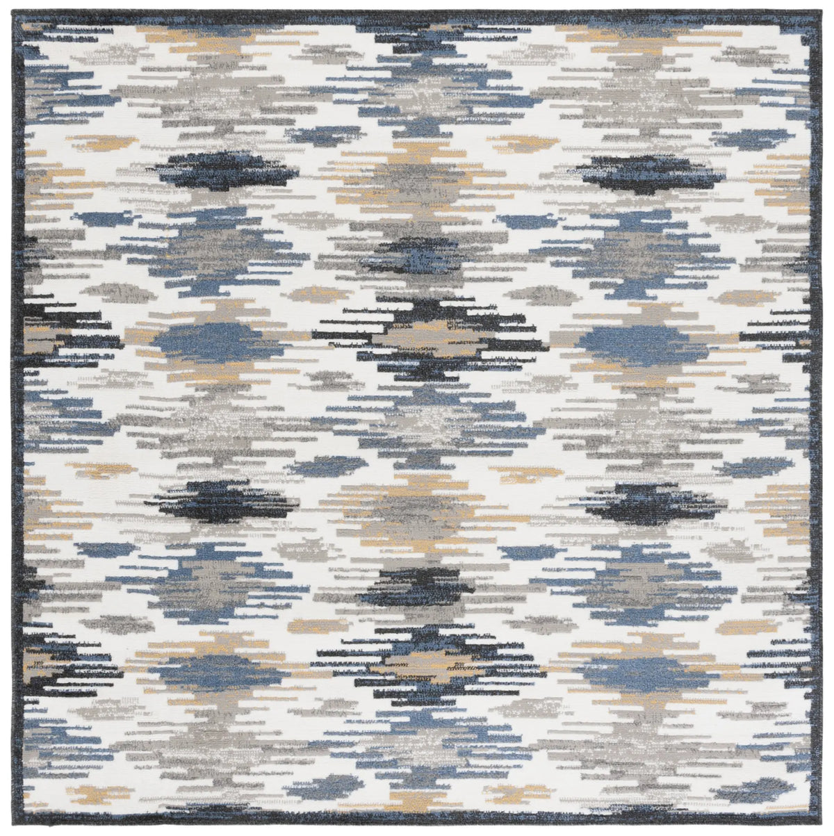 Safavieh Pyramid 6'-7" x 6'-7" Rug in Ivory / Grey Navy