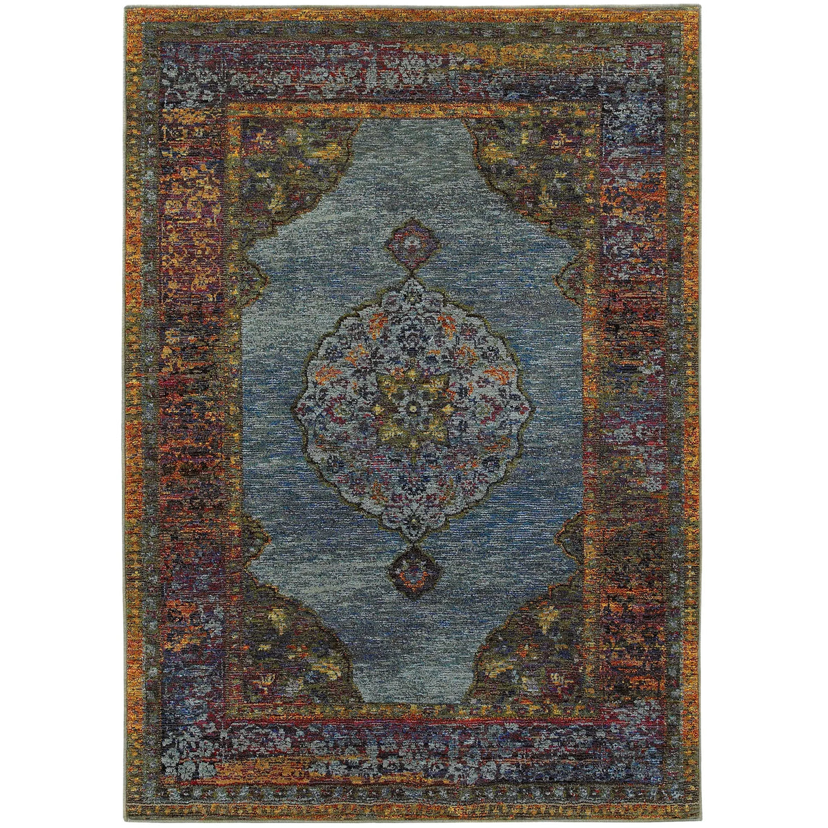Oriental Weavers Sphinx Andorra 7139A Blue/Multi Rugs - main flat