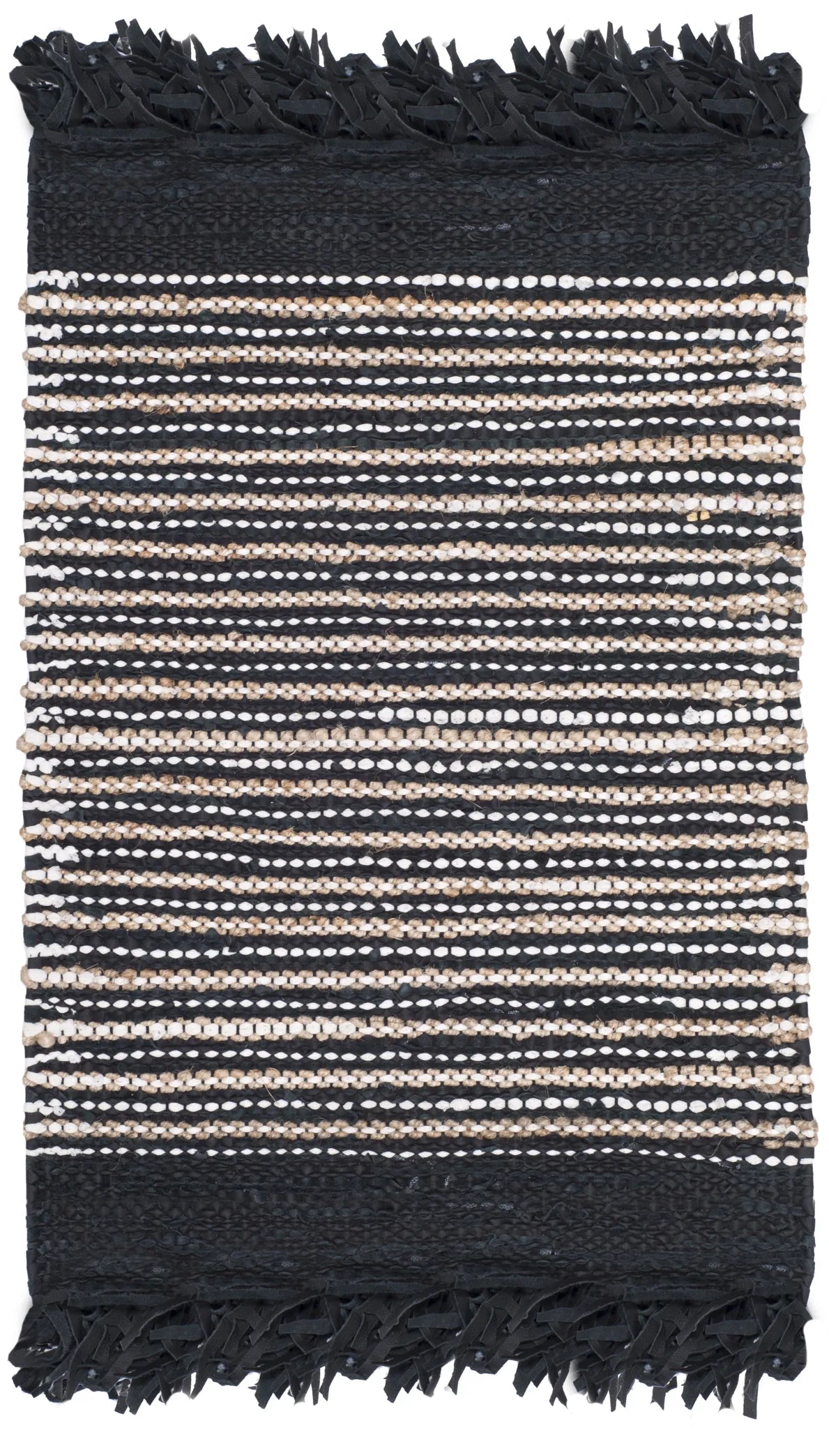 Safavieh Vintage Leather 2'-0" x 3'-0" Rug in Black / Multi