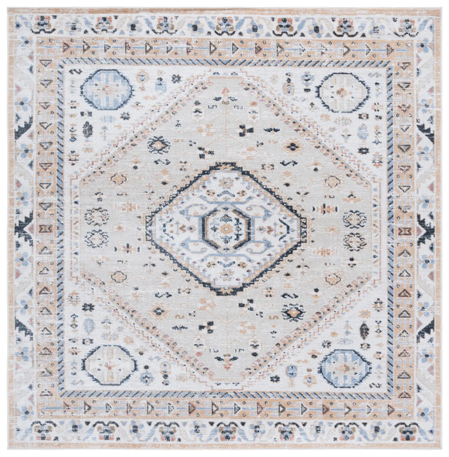 Safavieh Bayside 6'-7" x 6'-7" Rug in Ivory / Beige Blue