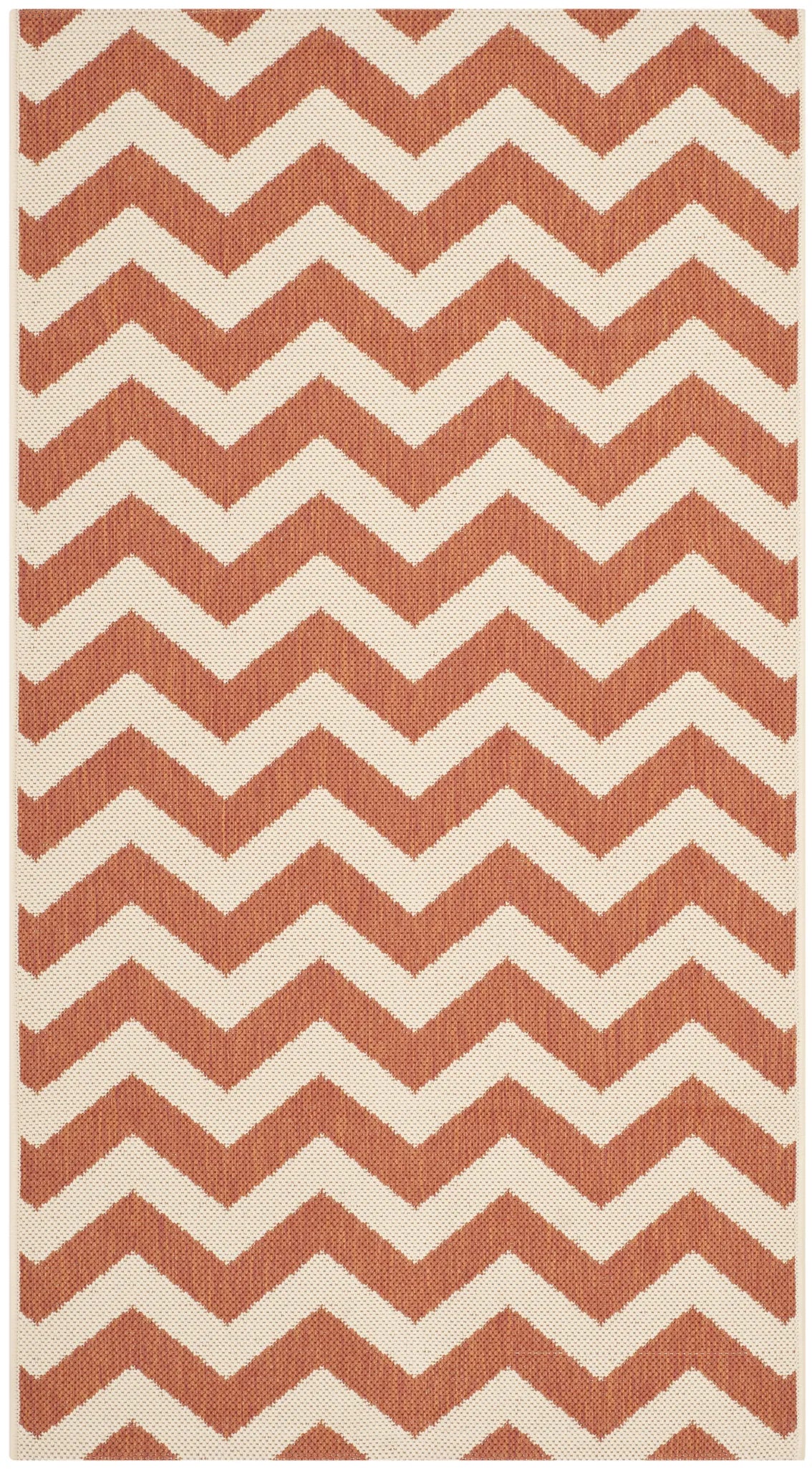 Safavieh Courtyard 2'-7" x 5'-0" Rug in Terracotta / Beige