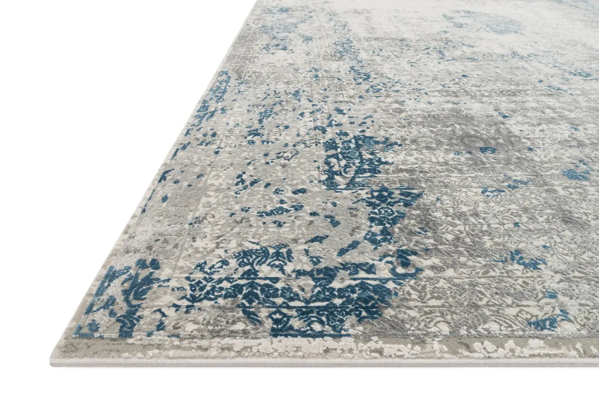Loloi Sienne Sie-01 Dove / Ocean Rugs - rug corner