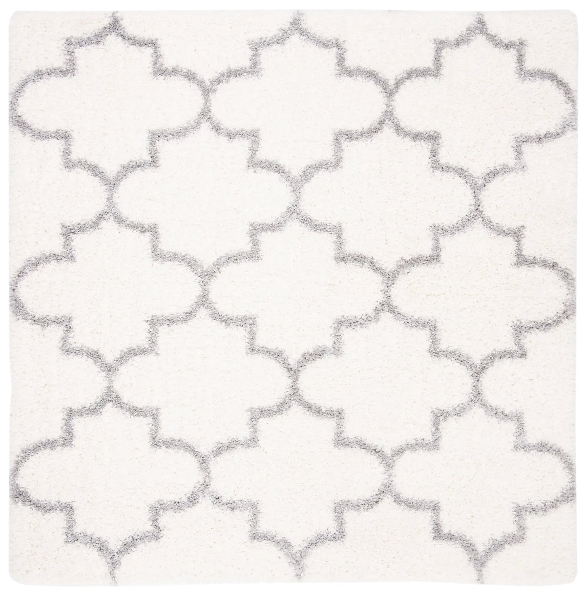 Safavieh Fontana Shag 800 6'-7" x 6'-7" Rug in Cream / Grey