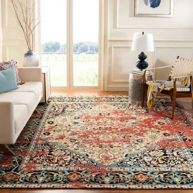 Safavieh Classic Vintage 6'-0" x 9'-0" Rug in Red / Charcoal