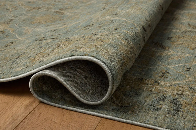 Loloi Briar BRR-02 Aqua / Olive Rug - pile height