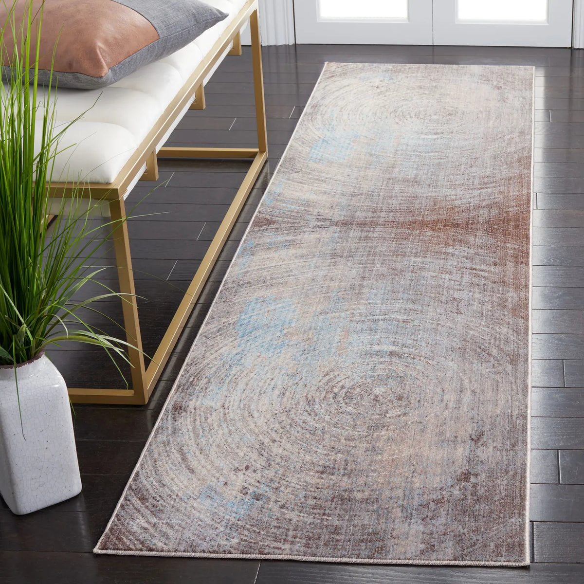 Safavieh Vintage Persian 2'-2" x 8'-0" Rug in Grey / Blue