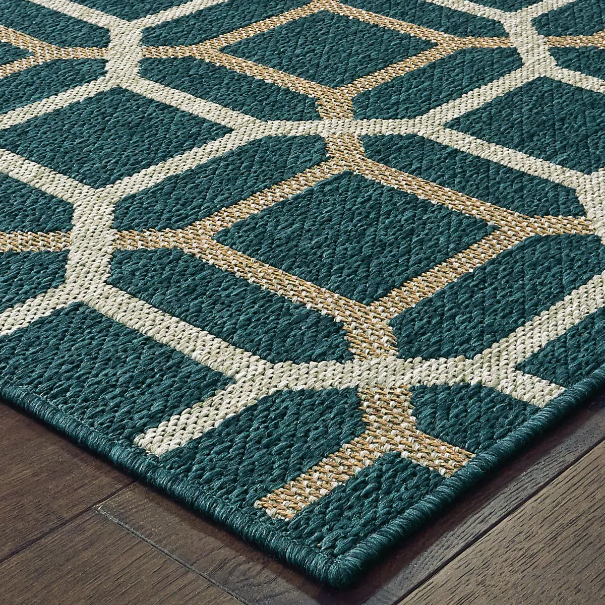 Oriental Weavers Sphinx Latitude 806B Blue / Grey Rugs - corner detail