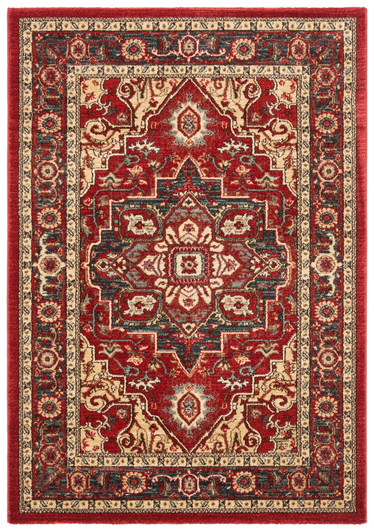 Safavieh Mahal 3'-0" x 5'-0" Rug in Red / Creme