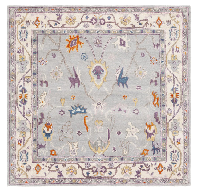 Safavieh Anatolia 6'-0" x 6'-0" Rug in Grey / Ivory