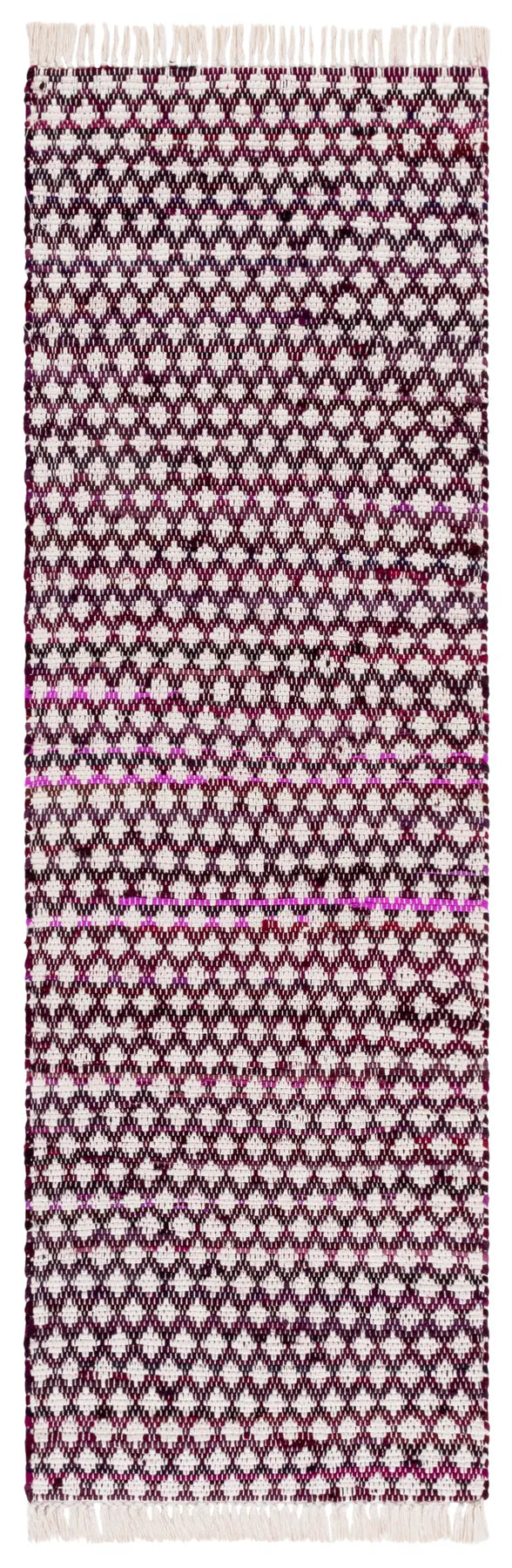 Safavieh Montauk 2'-3" x 8'-0" Rug in Wine / Ivory