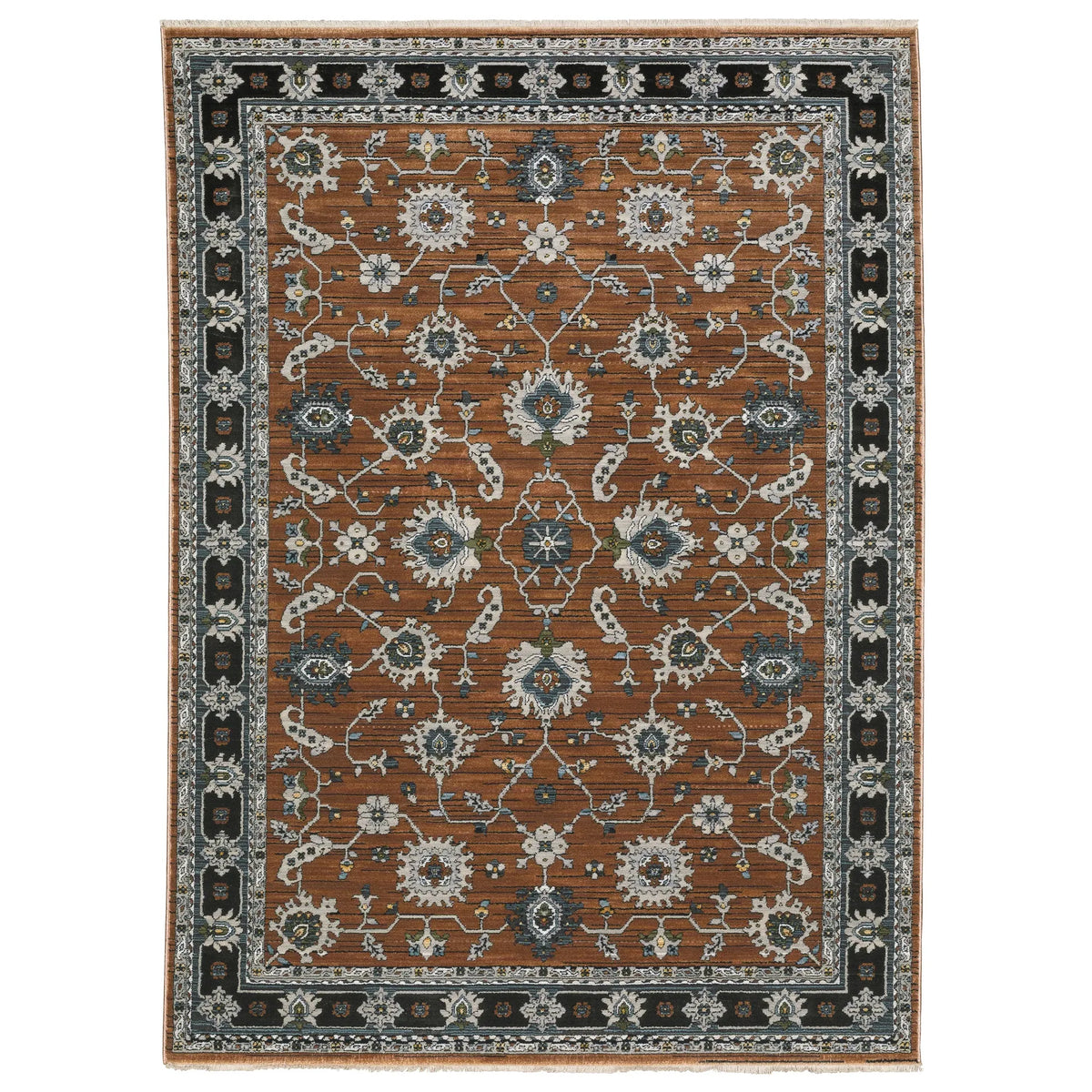Oriental Weavers Sphinx KEIRA KEI05 Rust Traditional Rugs - main flat