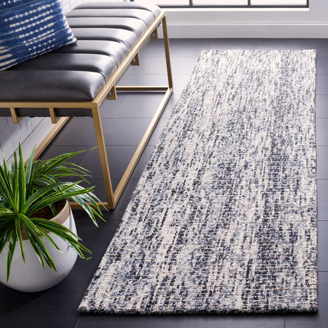 Safavieh Abstract 2'-3" x 8'-0" Rug in Black / Beige