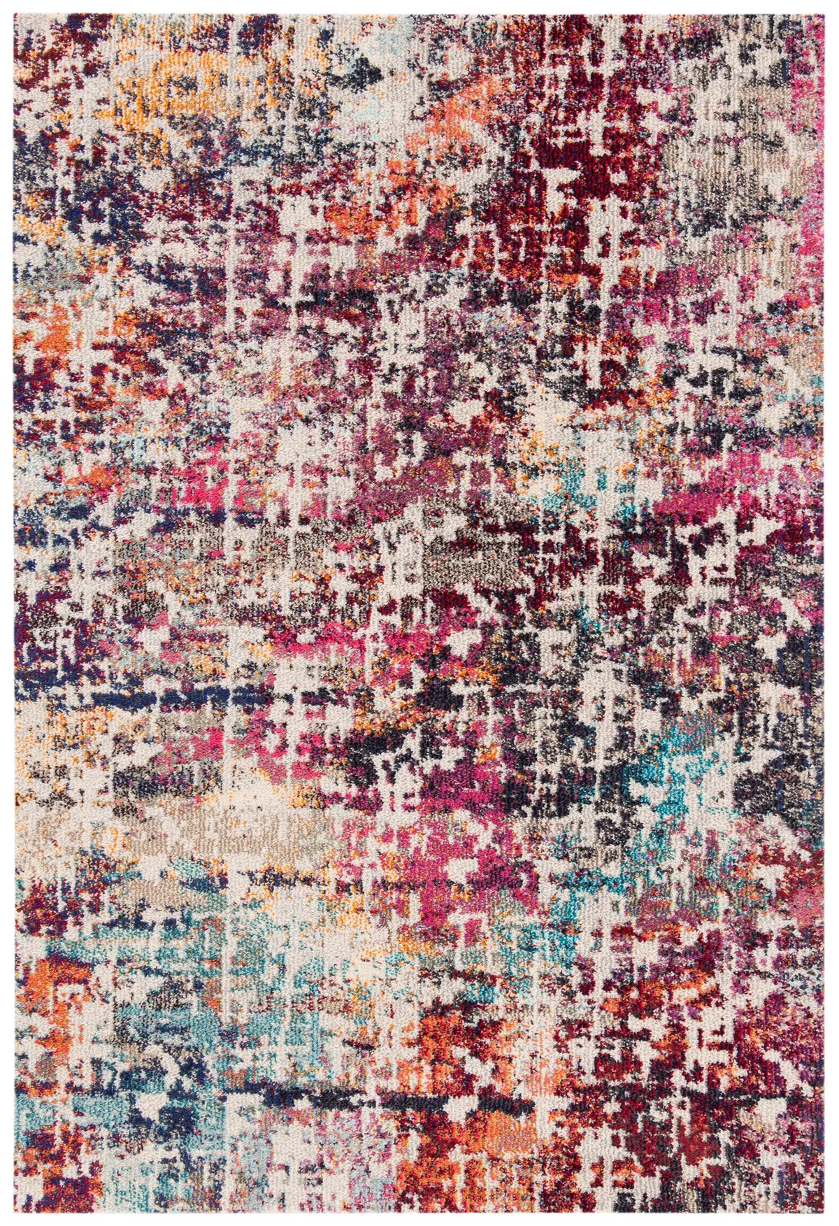 Safavieh Madison 4'-0" x 6'-0" Rug in Red / Light Blue
