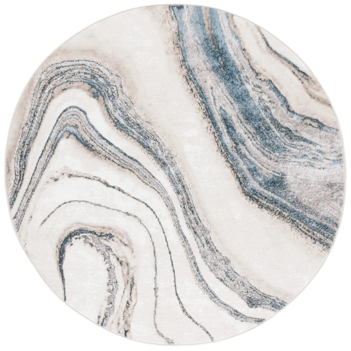 Safavieh Orchard 6'-7" x 6'-7" Rug in Ivory / Blue