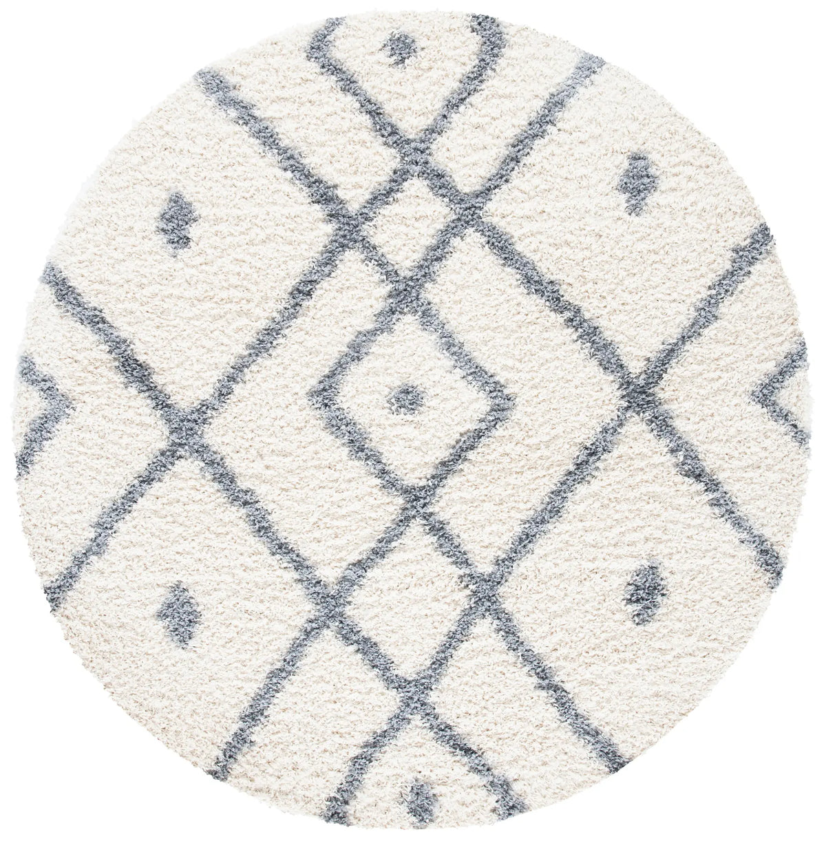 Safavieh Venus Shag 600 6'-7" x 6'-7" Rug in Ivory / Grey