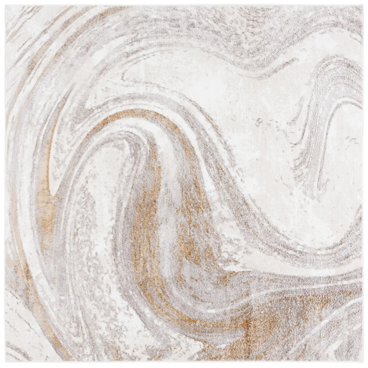 Safavieh Orchard 6'-7" x 6'-7" Rug in Grey / Gold