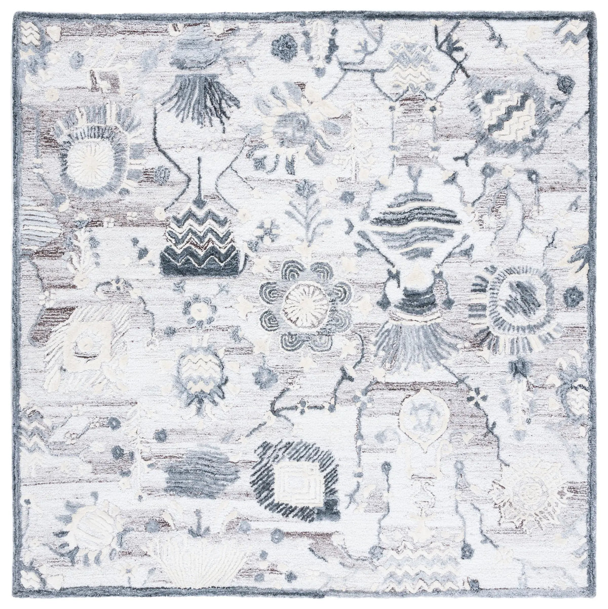 Safavieh Glamour 6'-0" x 6'-0" Rug in Light Brown / Grey