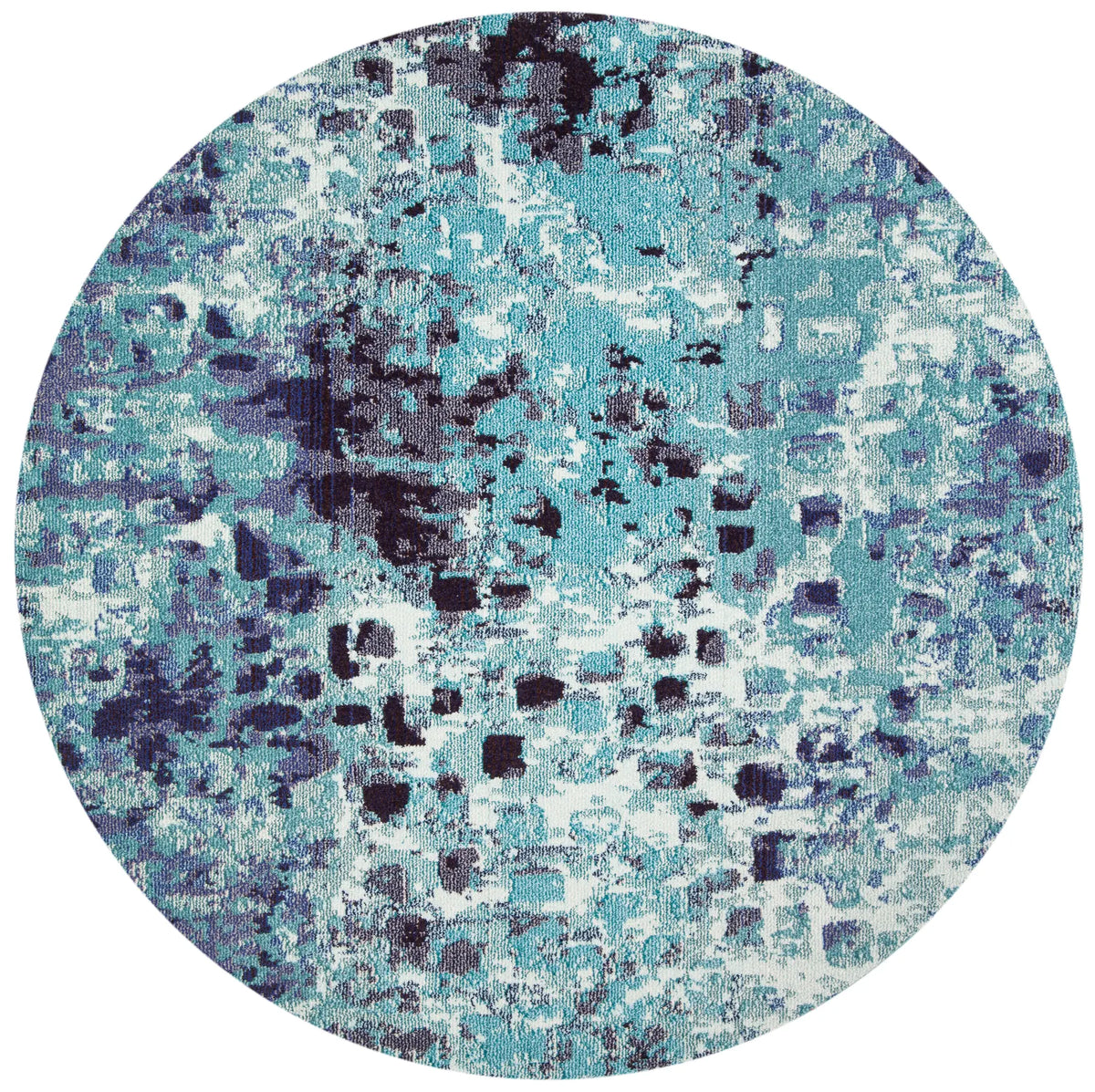 Safavieh Madison 5'-0" x 5'-0" Rug in Turquoise / Navy