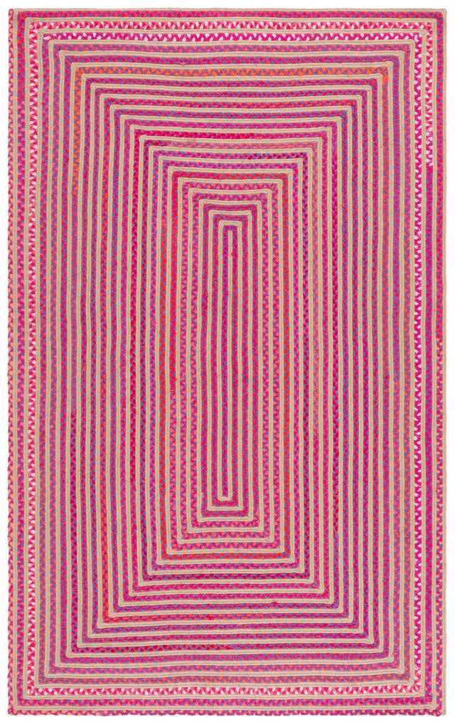 Safavieh Braided 800 4'-0" x 6'-0" Rug in Natural / Red