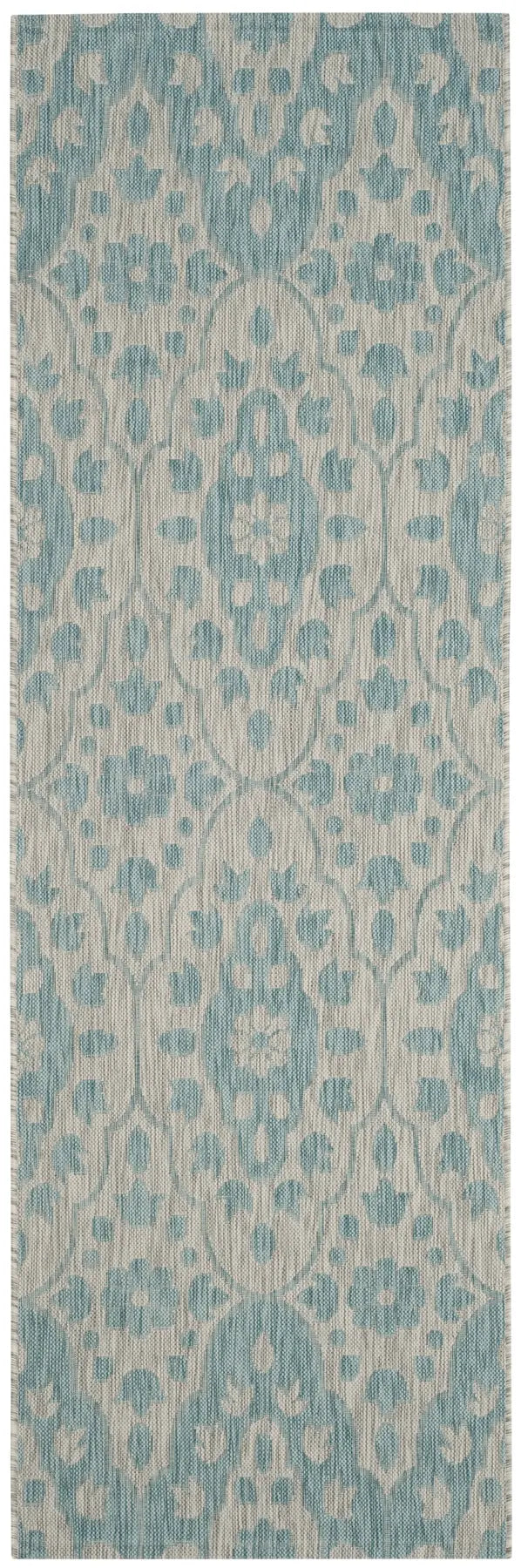 Safavieh Martha Stewart 2'-7" x 8'-2" Rug in Grey / Aqua