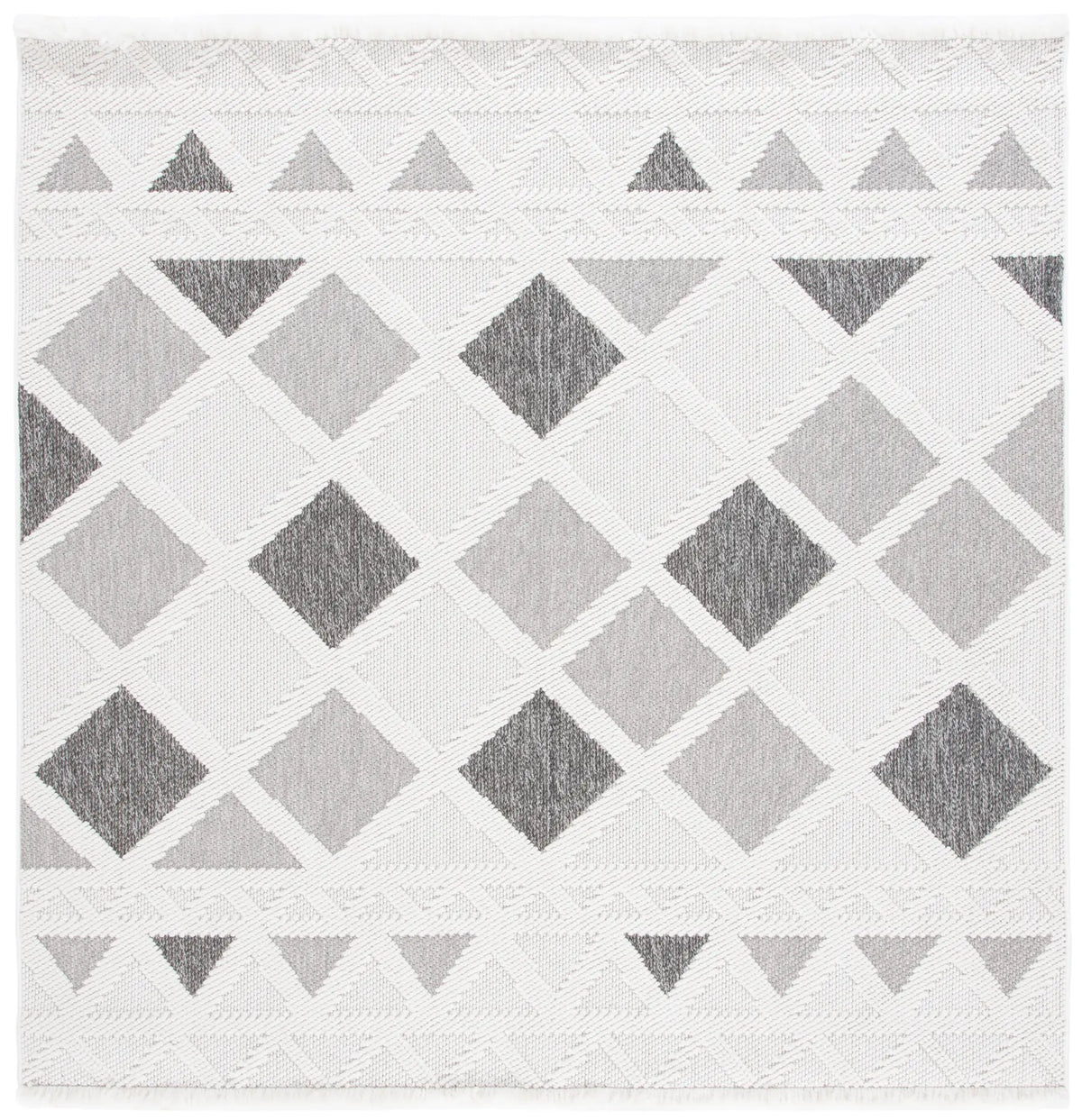 Safavieh Lotus 6'-7" x 6'-7" Rug in Ivory / Dark Grey