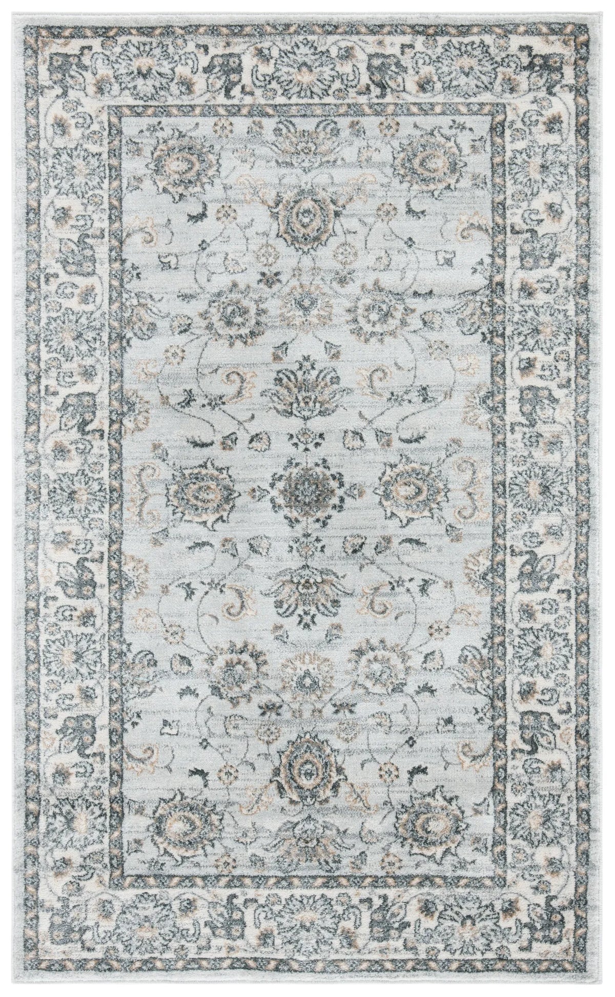 Safavieh Isabella 3'-0" x 5'-0" Rug in Light Grey / Cream