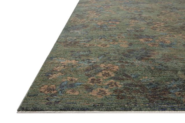 Loloi Winchester WNC-05 Traditional Power Loomed Seafoam Green, Teal Rug - rug corner